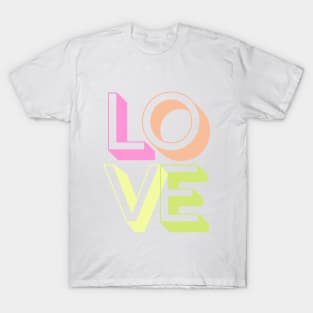 LOVE Pastel Rainbow T-Shirt